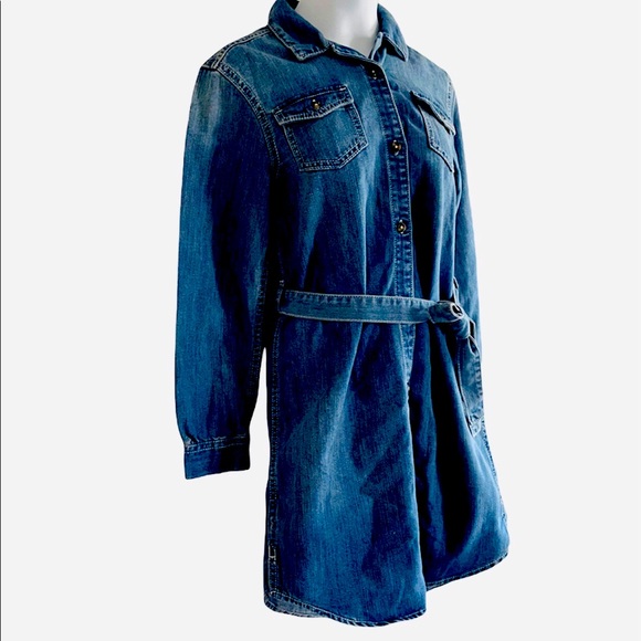 🚨Sold🚨Long Sleeve Jean Dress - Picture 2 of 4